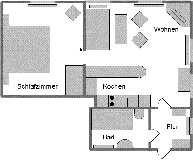 Grundriss Ferienwohnung Amy