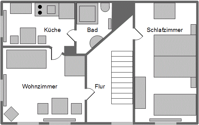 Grundriss Ferienwohnung Diego